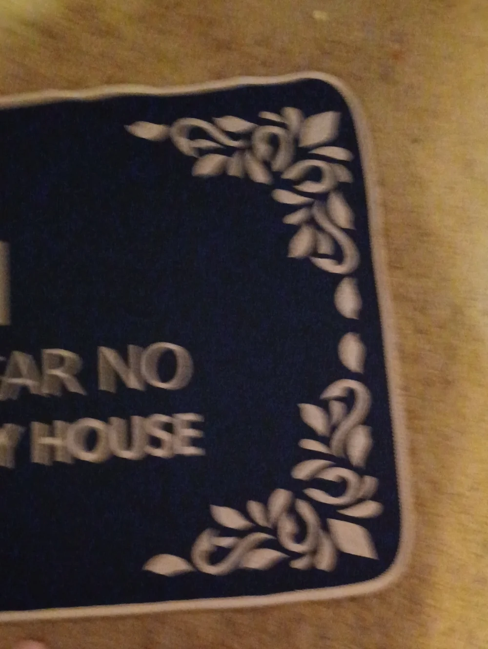 Doormat - Black and Cream 'Don't Wear Shoes In My House'